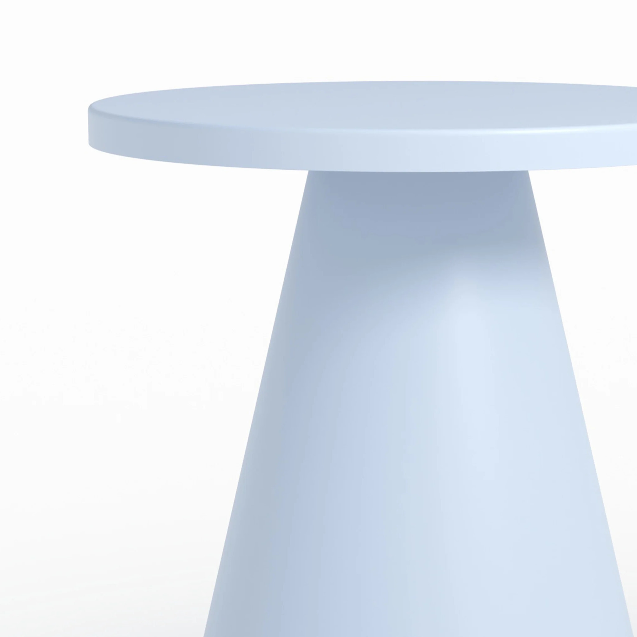Table d'appoint de jardin en métal bleu pastel D45 cm  - Azuri