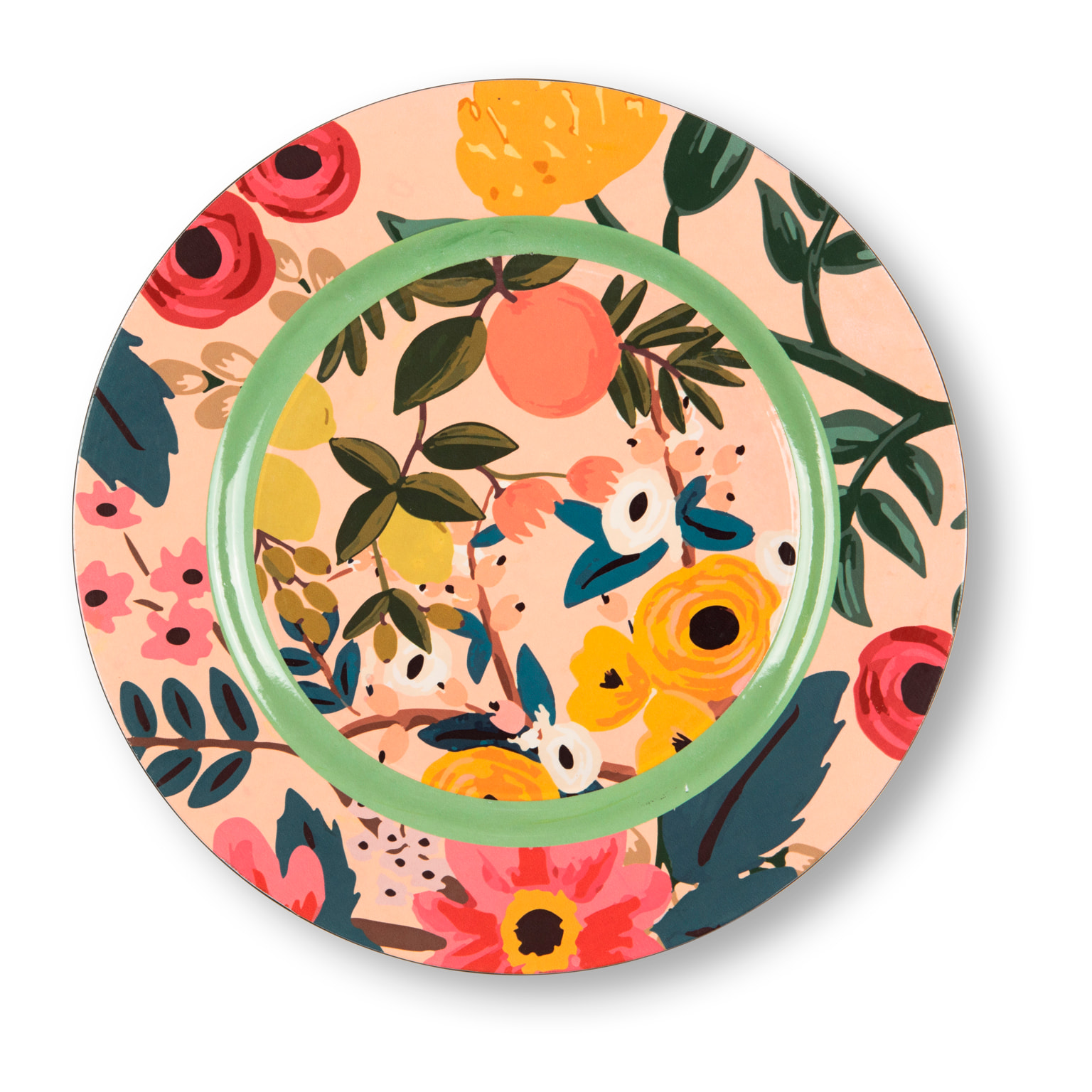 Set de 6 assiettes de présentation 33 cm – Excelsa, Plastique Fiori Frida