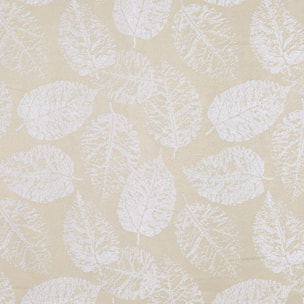 Rideau à Oeillets Motif Feuillage avec Relief - Blanc