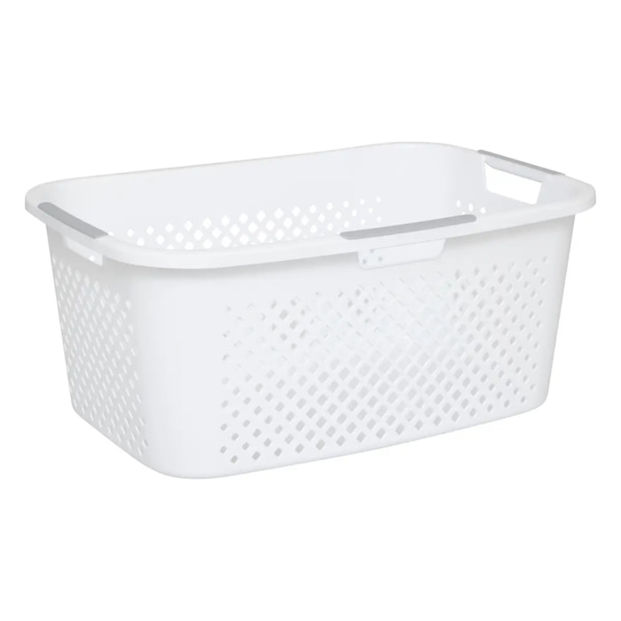Panier en plastique blanc 40L