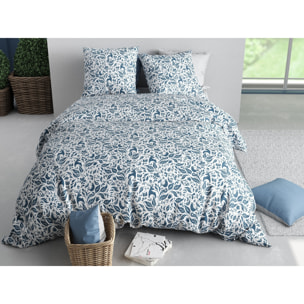 Parure housse de couette imprimée 220x240cm + 2 Taies 100% coton 57fils BLOUVA