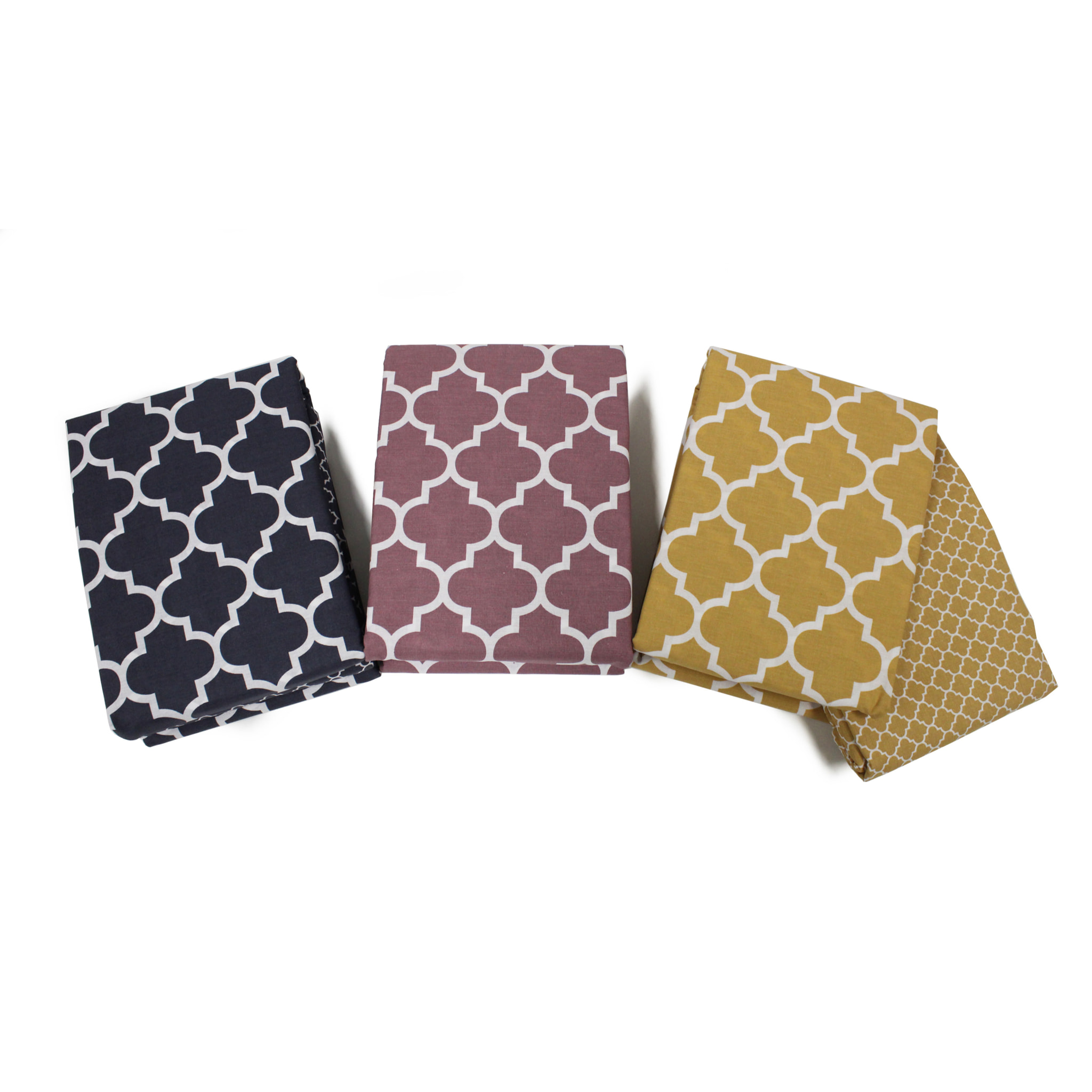 White & White Completo letto matrimoniale malwa stampato Geo