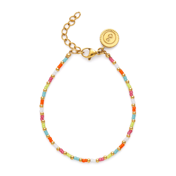 Pulsera Lumi Colors Acero Baño Oro