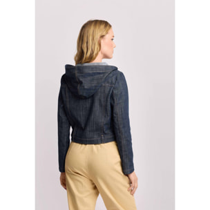 Kocca - Giacca in denim con cappuccio Donna, Denim, Colletto di camicia