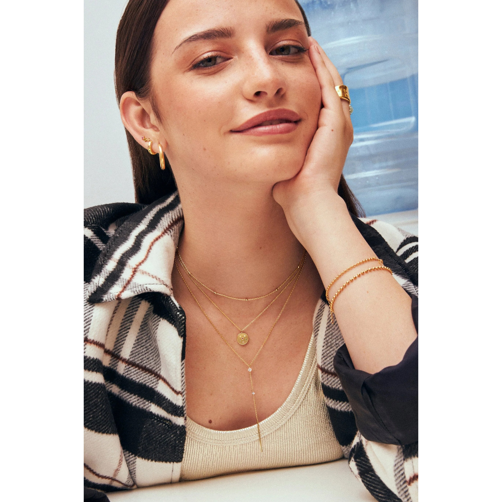 Collana Medallion Spark Color Placcato Oro