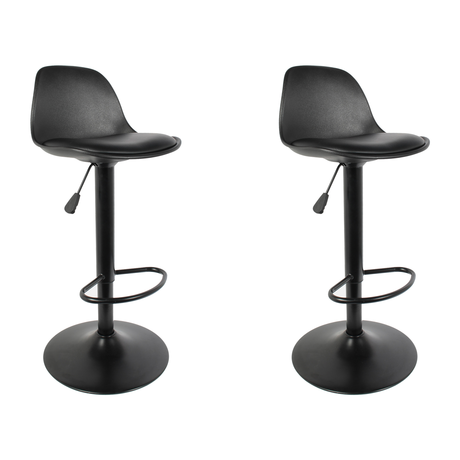 Tabouret De Bar Isak Noir - Lot De 2
