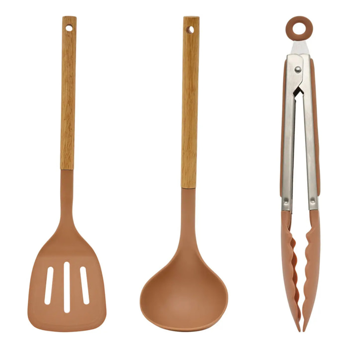 Lot de 3 ustensiles de cuisine Toscane 3 pièces rose