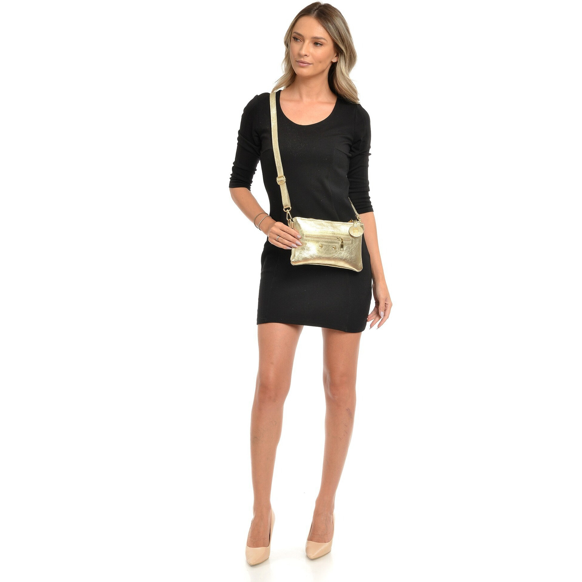 Borsa a spalla Anna Luchini Dorato