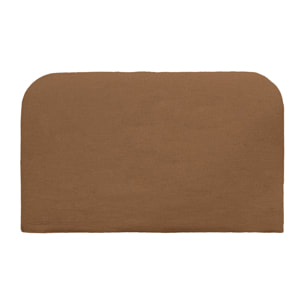 Cabecero tapizado desenfundable de lino teja de varias medidas