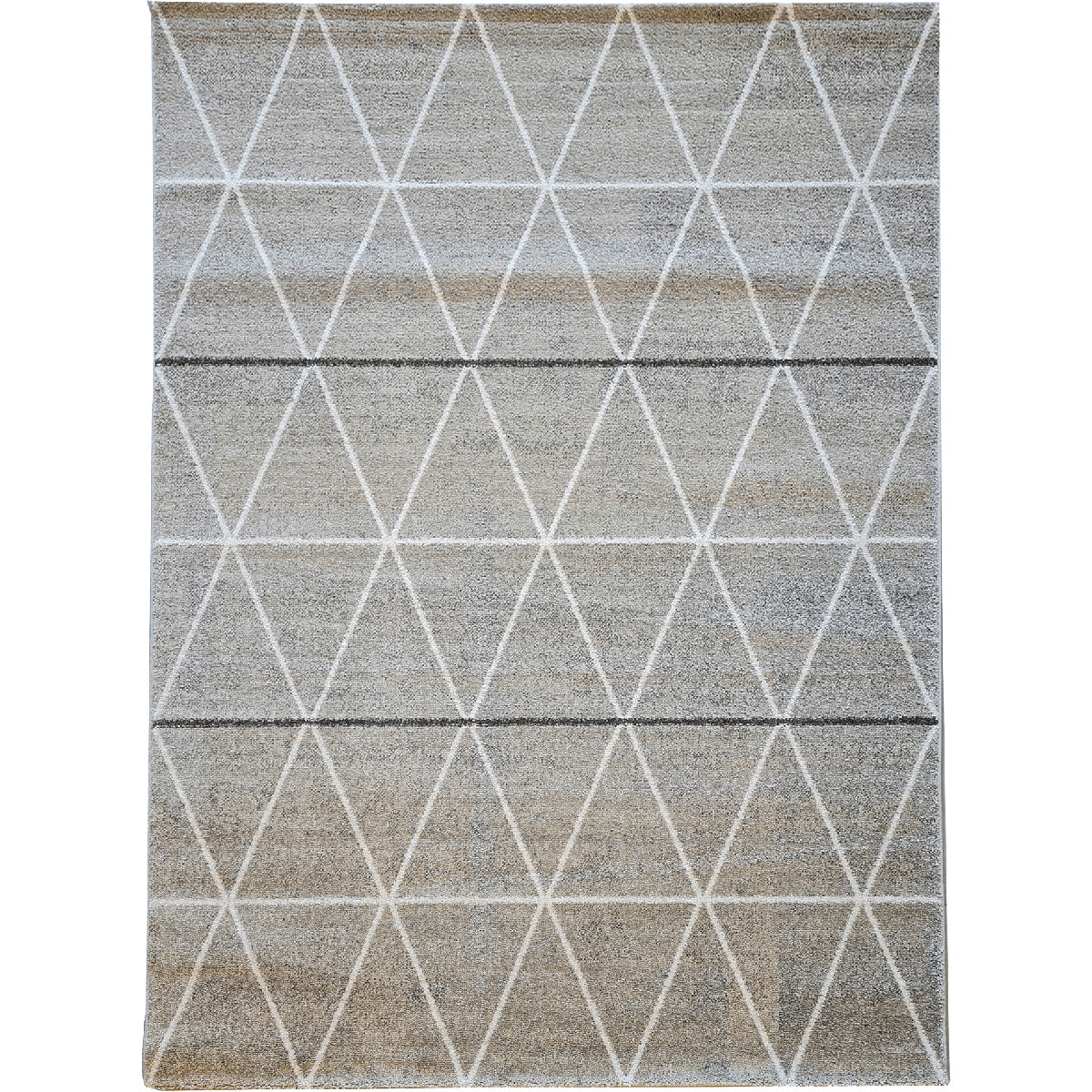 Tapis Lera motif géométrique scandinave, beige et gris