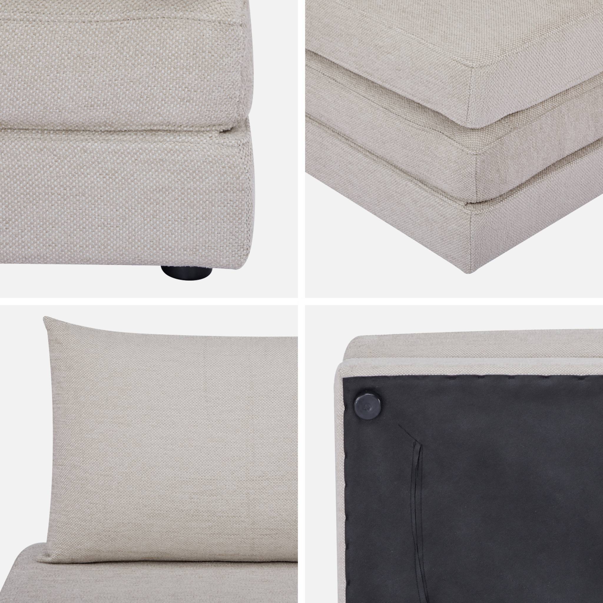 Chauffeuse matelas convertible beige tissu chenille 1 place Fold