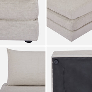Chauffeuse matelas convertible beige tissu chenille 1 place Fold