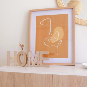 Letras naroa home madera