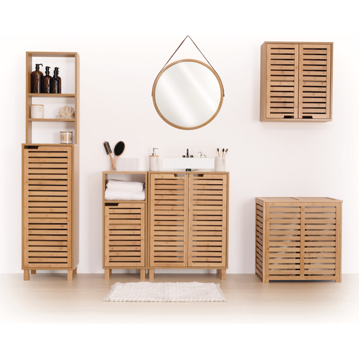 Meuble bas sous lavabo "Sicela" bambou