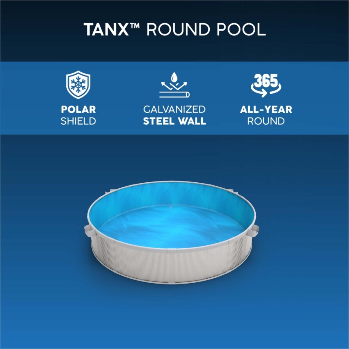 Bestway Piscine acier ronde Bestway Stock Tank TANX 305 x 61 cm gris galvanisé