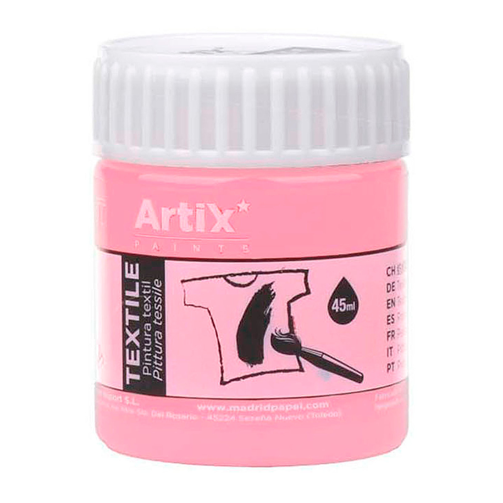 Pack 6 Uds. PITTURA TEXTILE ROSA CHIARO 45 ml