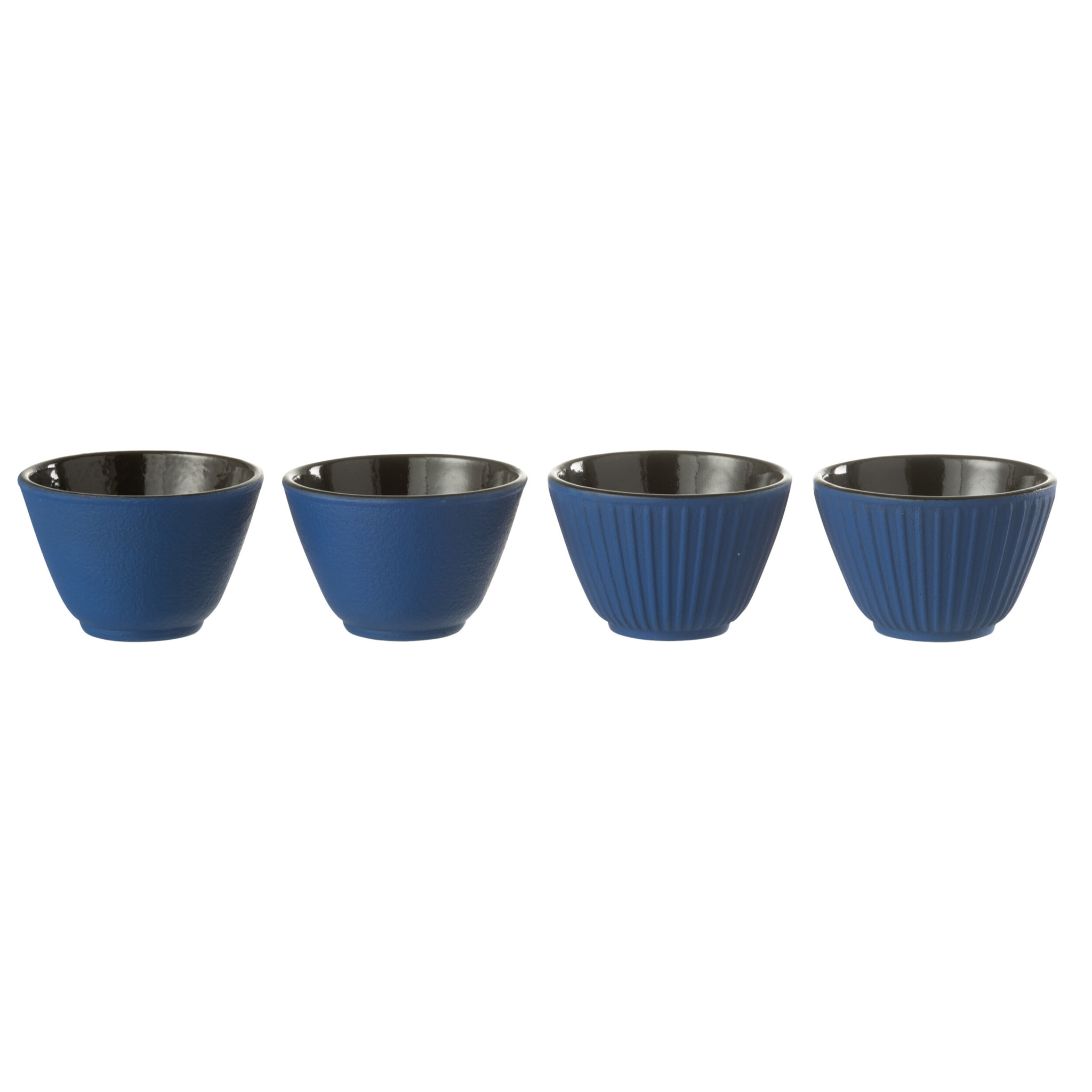 J-Line tasse - métal - bleu foncé - 2 boîtes de 2 pcs