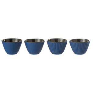 J-Line tasse - métal - bleu foncé - 2 boîtes de 2 pcs