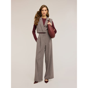 Motivi - Gilet corto con revers - Grigio