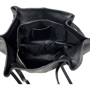 Borsa a Mano Shopper in Vera Pelle Dollaro Made in Italy