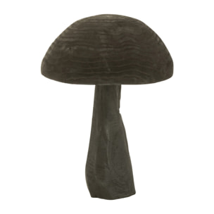 J-Line Champignon En Bois Noir Small