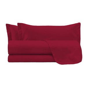 COMPLETO LETTO ELEGANT, 100% Microfibra, No Stiro - BORDEAUX