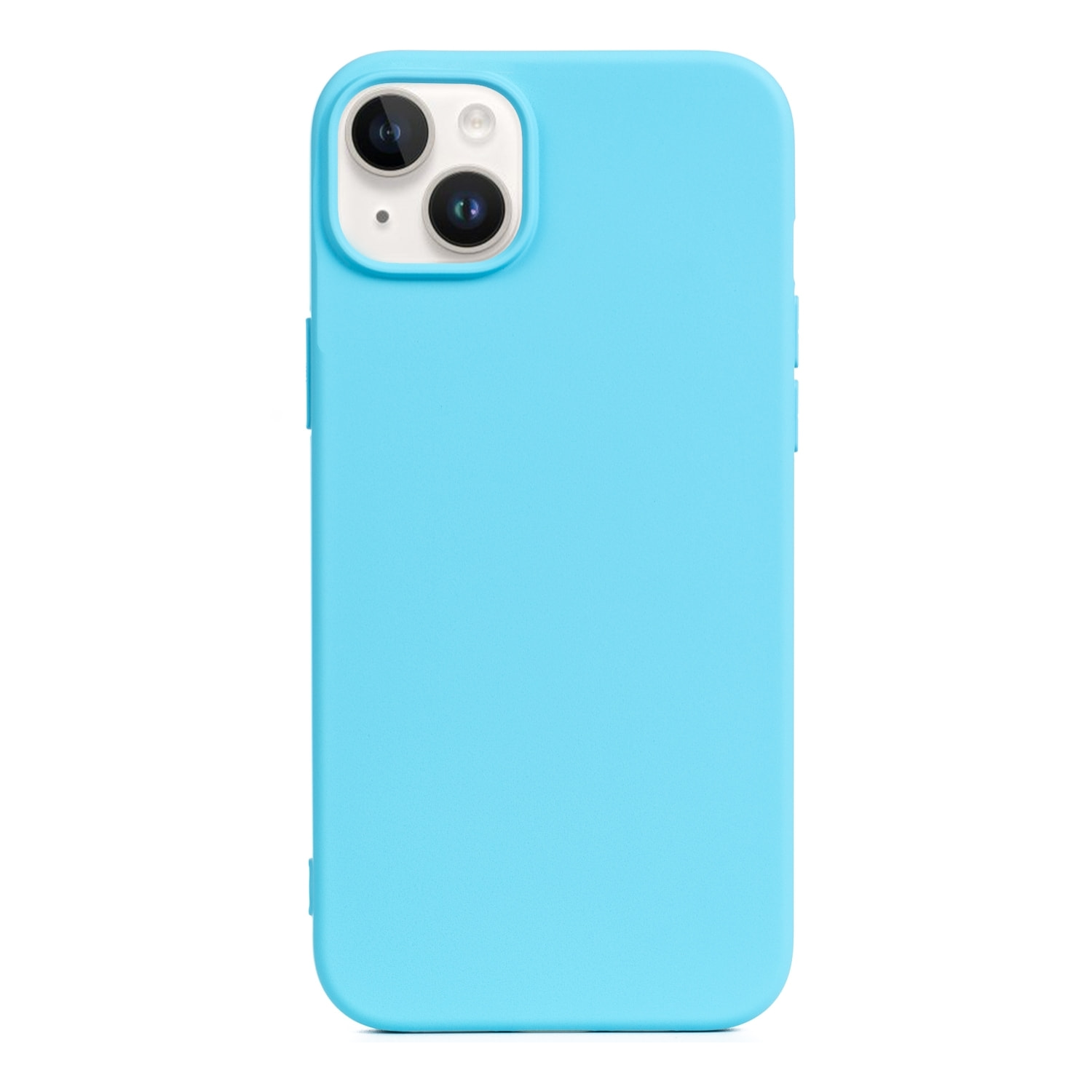 DAM Custodia in silicone  Essential per iPhone 14 Plus. Interno in morbido velluto. 8,09x1,06x16,36 cm. Colore blu