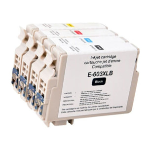 Cartouche d'encre ESSENTIELB Pack Compatible E603 (Noir + 3 Couleurs)