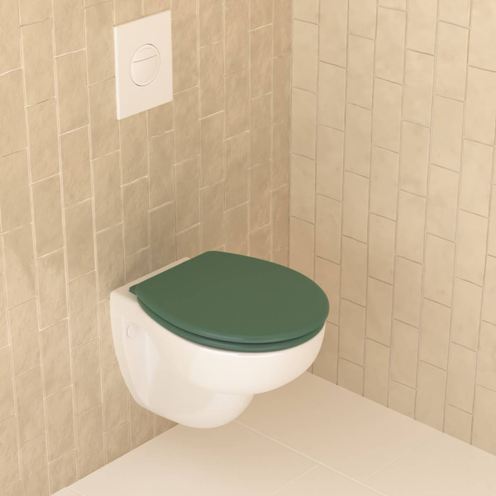 Abattant WC Colorama 36x48cm vert ficu