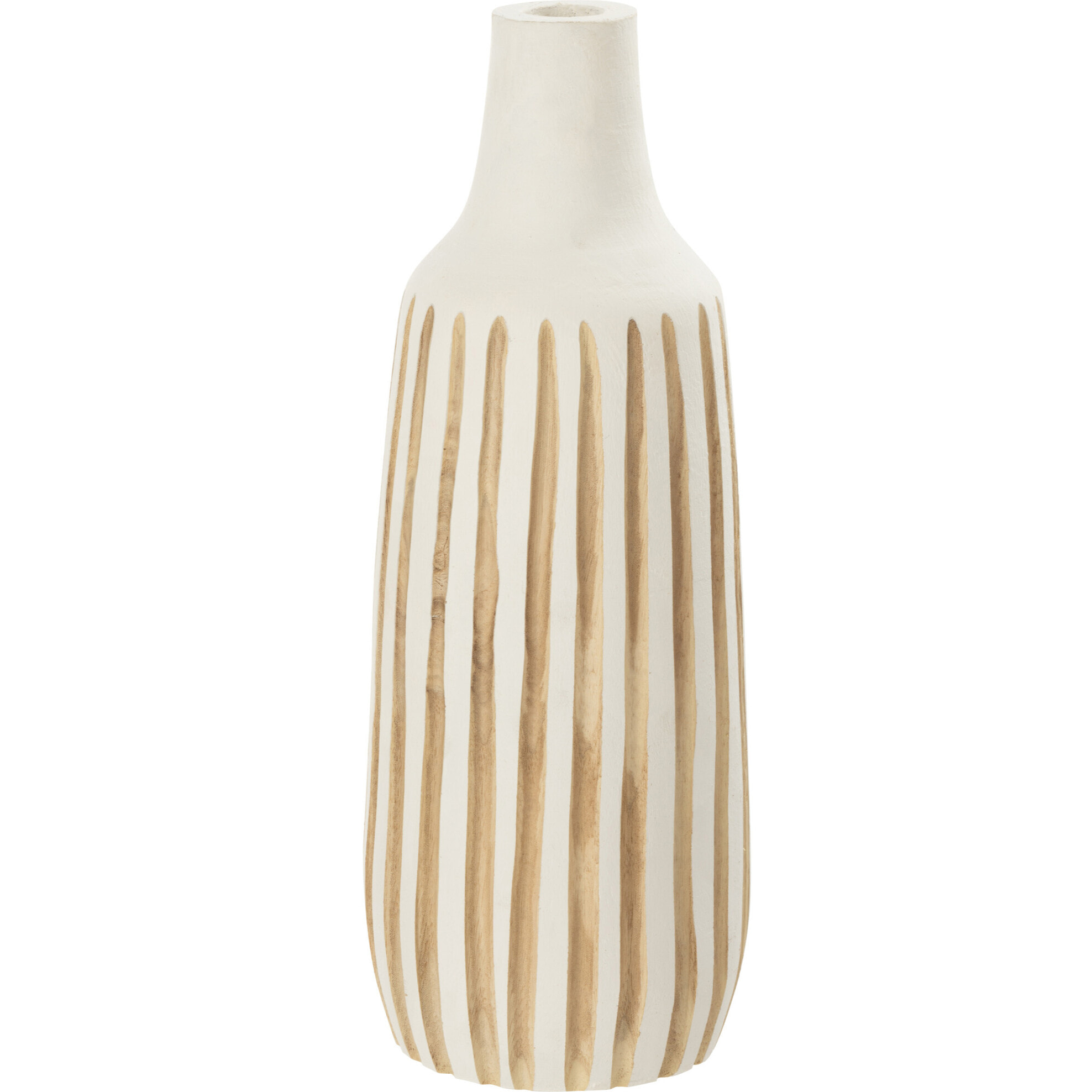 J-Line vase Ying - bois - blanc - medium - 45 cm de hauteur