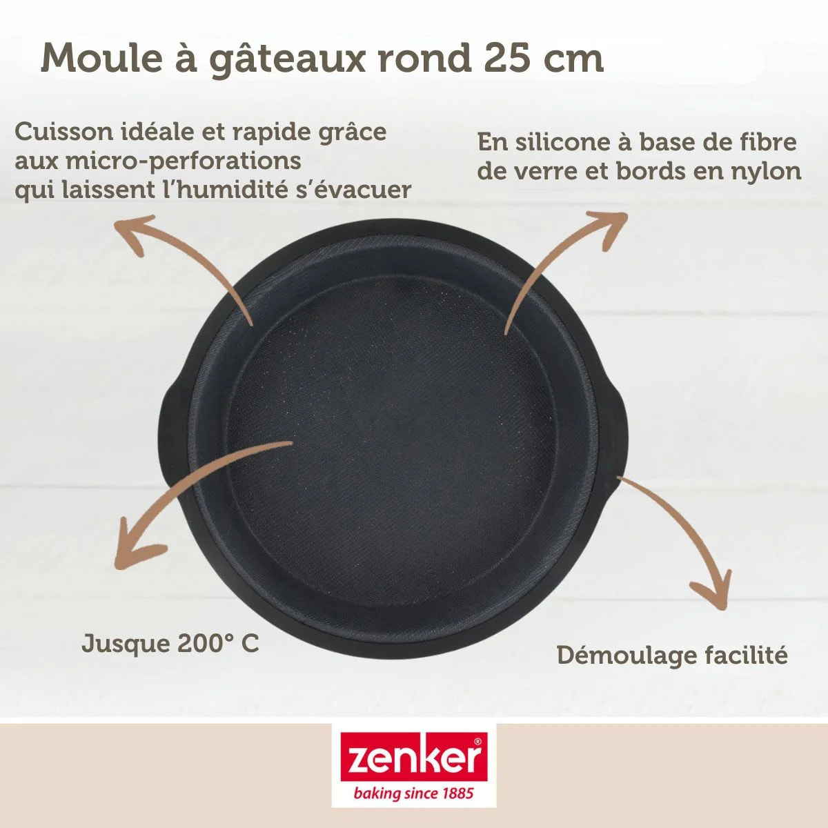 Moule à manqué 25 cm Zenker Silicone fibre de verre