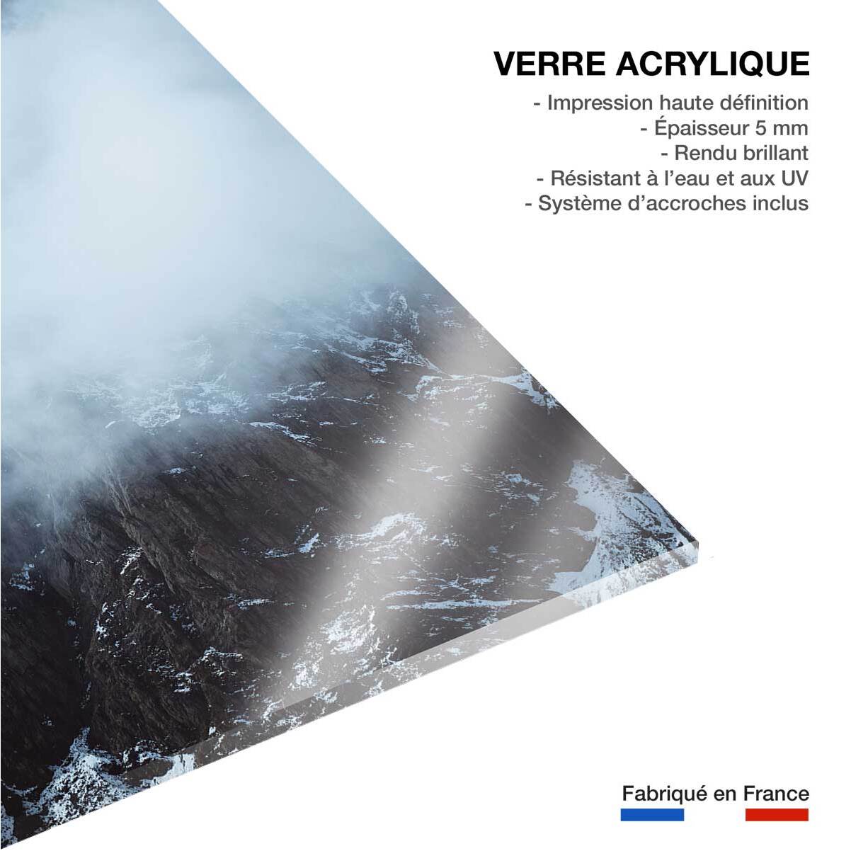 Tableau tempête dans les alpes suisses Tableau plexiglas