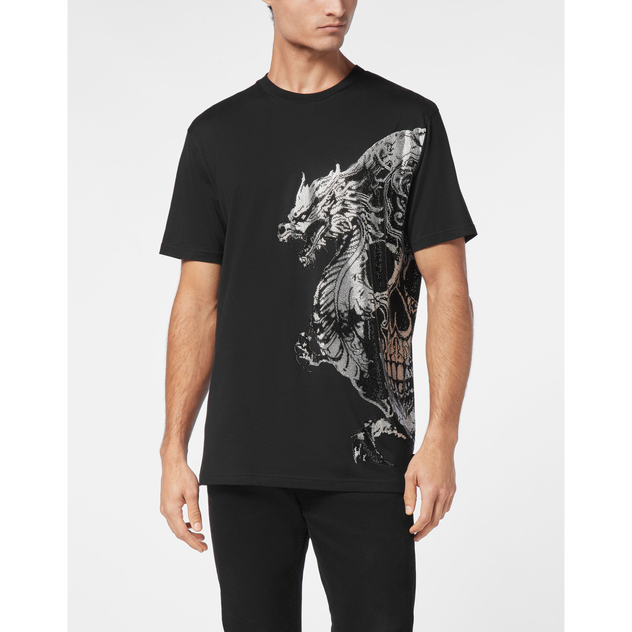 PHILIPP PLEIN T-Shirt Round Neck SKULL