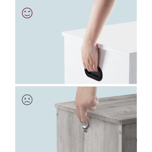 Panca Contenitore Oslo in Legno Bianco con Maniglie