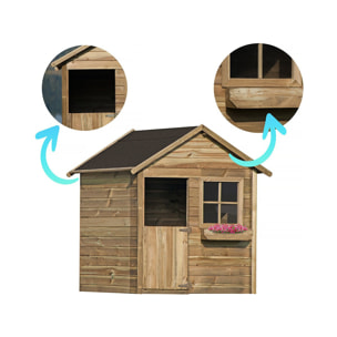 Maisonnette "Coccinelle" - 126 x 112 x 158 - Bois