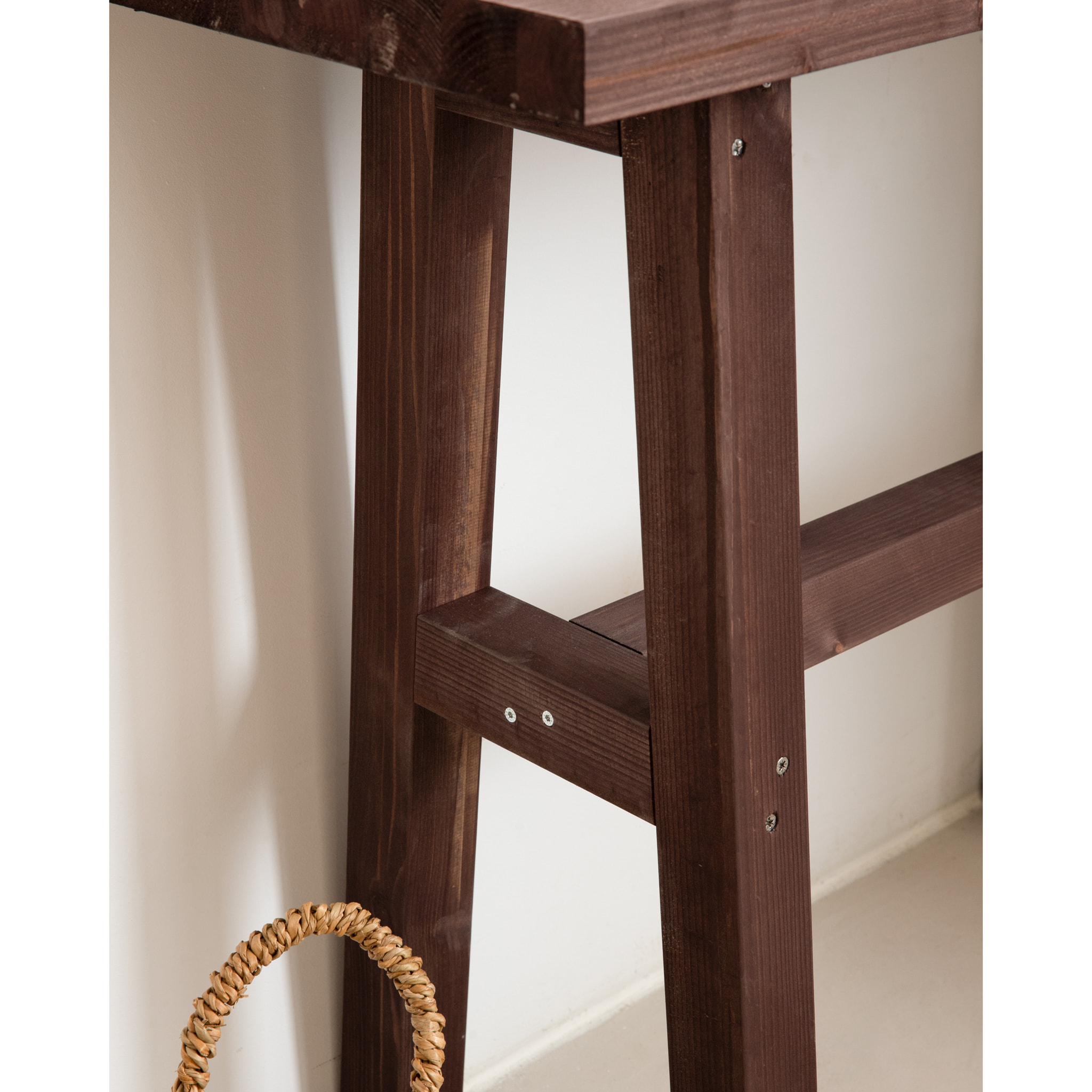 Console en bois massif en noyer de 100x80cm Hauteur: 80 Longueur: 100 Largeur: 35