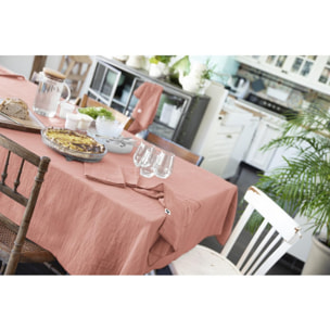 Nappe de table ''Gaïa'' ''Gaze de Coton'' - Gaïa Rose Pêche