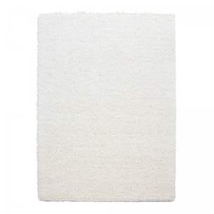 Tapis poils longs shaggy tissé motif uni ROCA