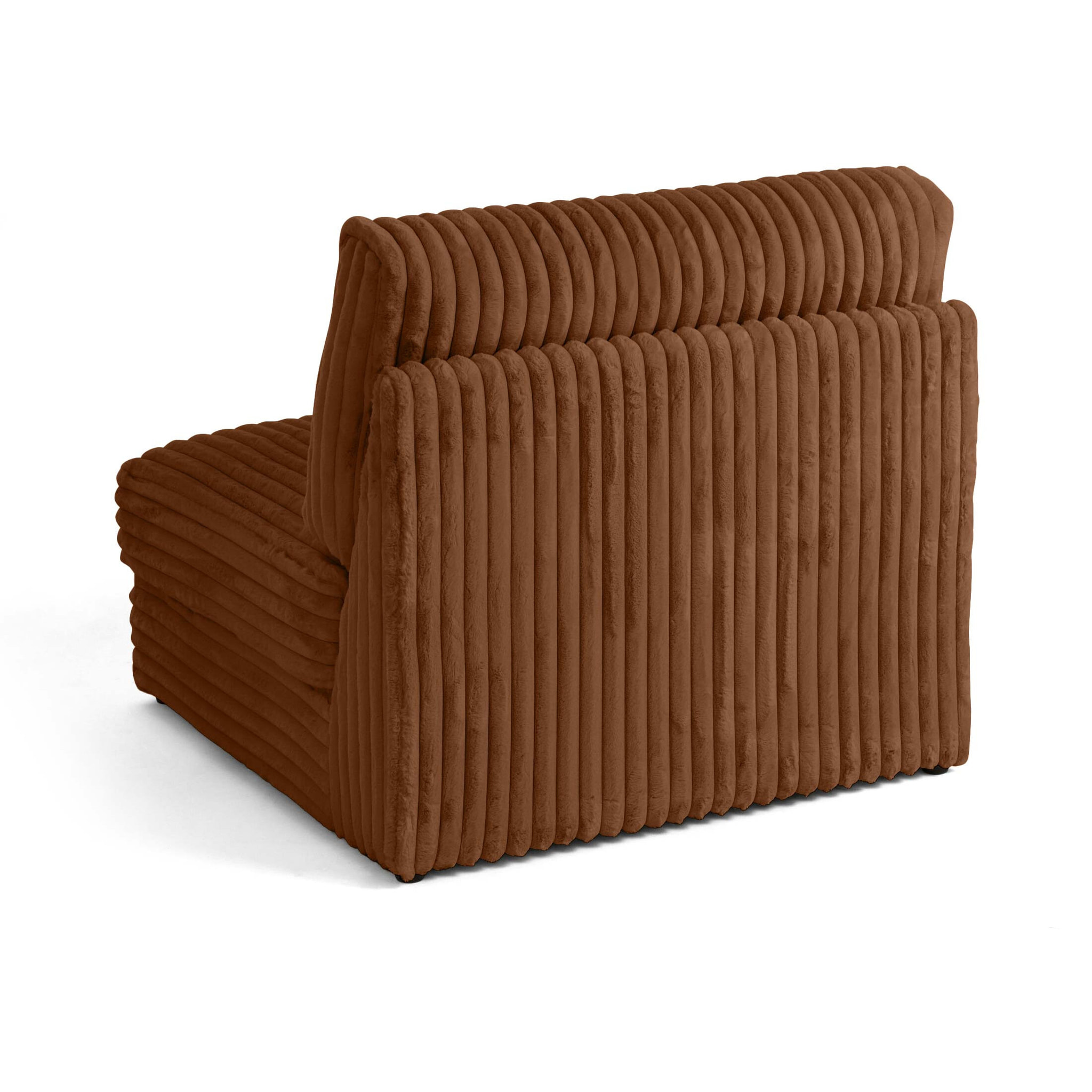 Jasper - module d'assise - en fausse fourrure côtelée - Rouille