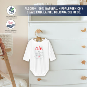 Body bebé manga larga personalizado frases