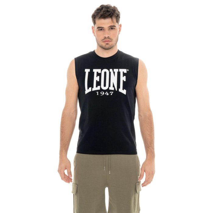 Maglietta da uomo senza maniche con logo grande