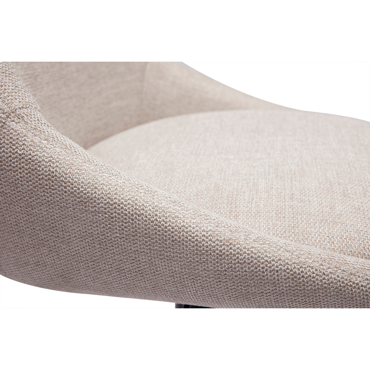 Tabourets de bar réglables pivotants 360° en tissu effet velours texturé beige et métal (lot de 2) ALESS