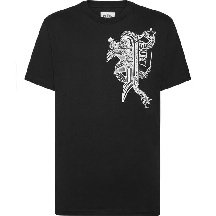 PHILIPP PLEIN T-Shirt Round Neck DRAGON