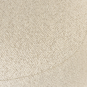 LEOPOLD - Pouf forme design n°2 en tissu petite bouclette beige