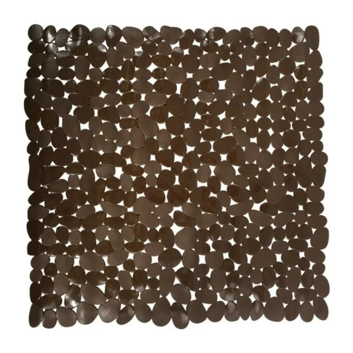 Tapis Fond de douche PVC GALETS 53x53cm Chocolat MSV