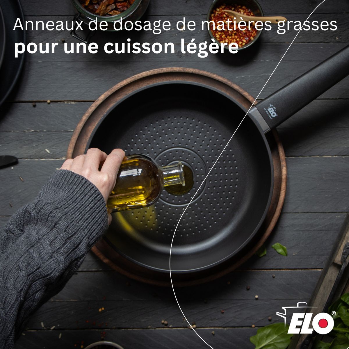 Poêle 20 cm antiadhésive sans PFAS Elo Smart Wave