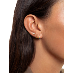 Pendiente Suelto Aro Klein 7 Plata Baño Oro