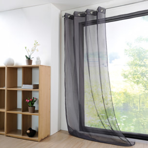 Voilage uni et léger - Gris anthracite