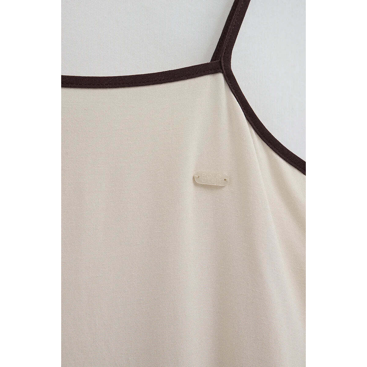 Vestito con bretelle ecrù dal fit ampio Polo Club