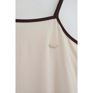 Vestito con bretelle ecrù dal fit ampio Polo Club